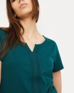 Women Lace-Trim Relaxed Fit Top - Image 2