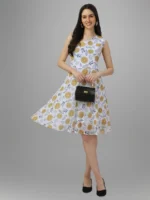 White Sunflowers Dress